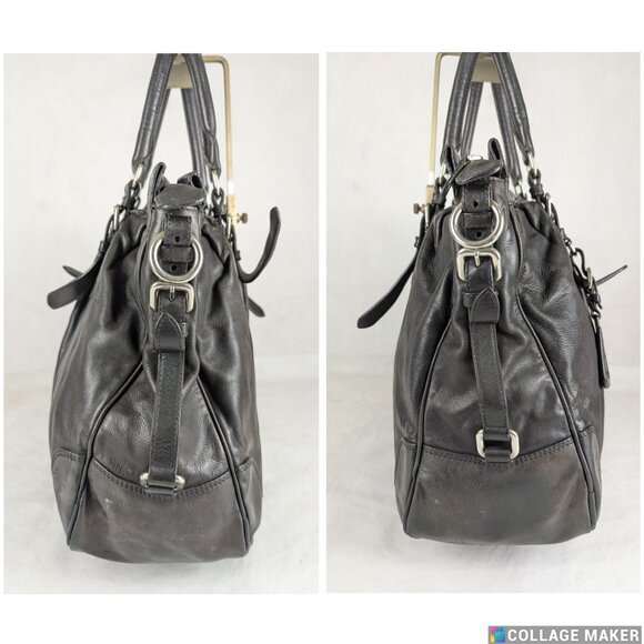 Authentic PRADA Black Leather Vitello Soft Handle Bag Handbag Made in Italy - Picture 6 of 12